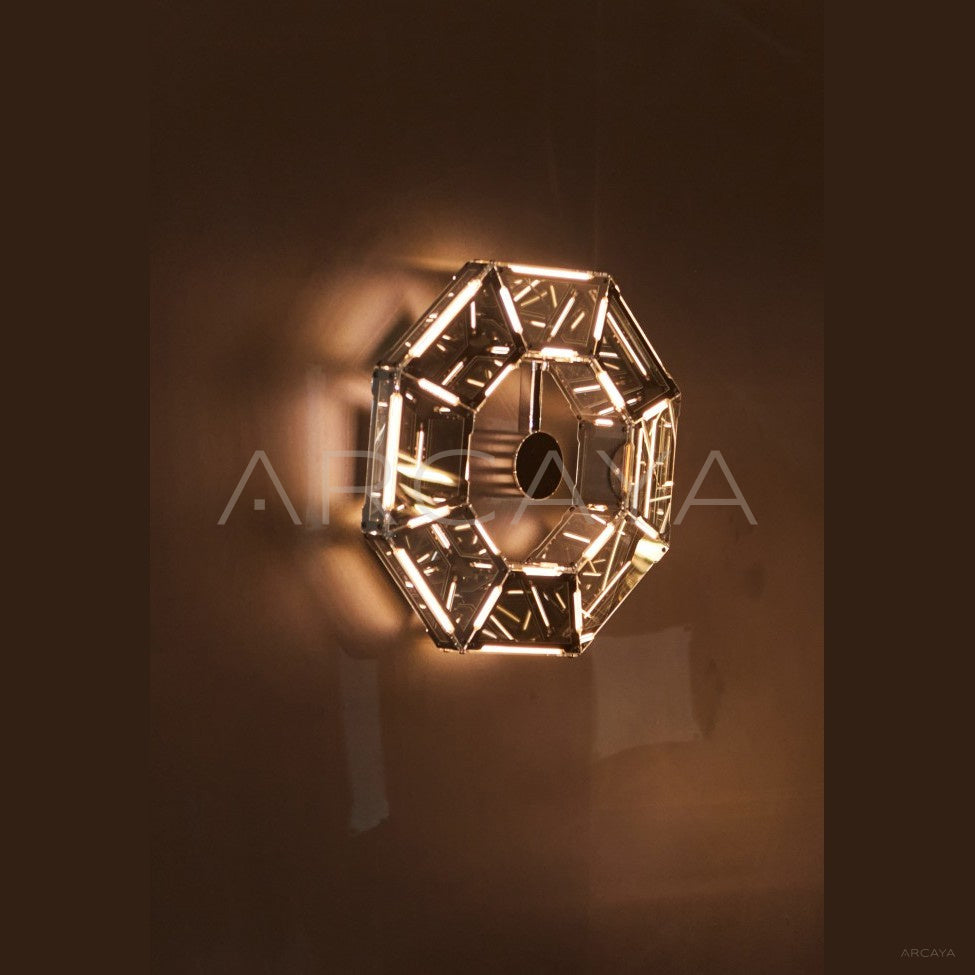 Octagonal Prism Halo Wall Light 80723