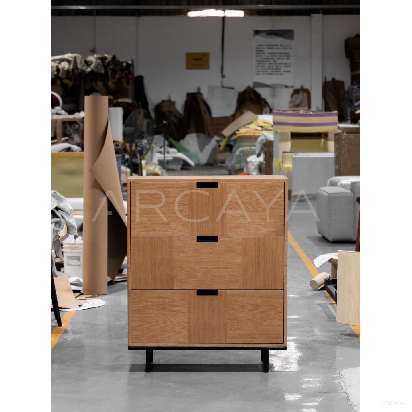 Natural Wood Mid Century Cabinet