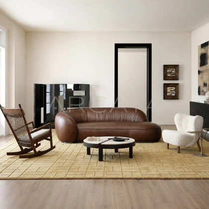 Della Studio Straight Sofa - front view 01