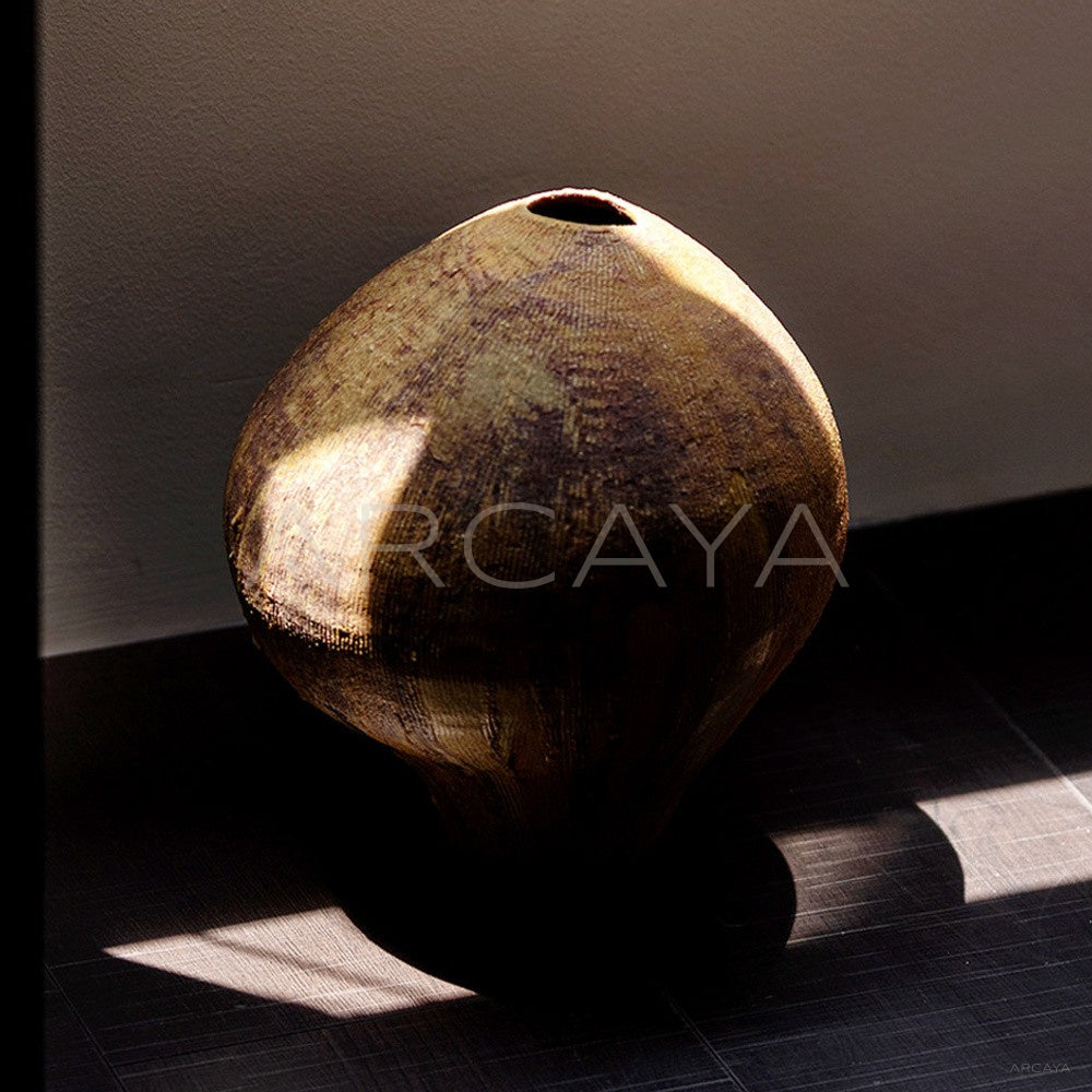 Dadan Hand Pinched Irregular Stoneware Vase - main