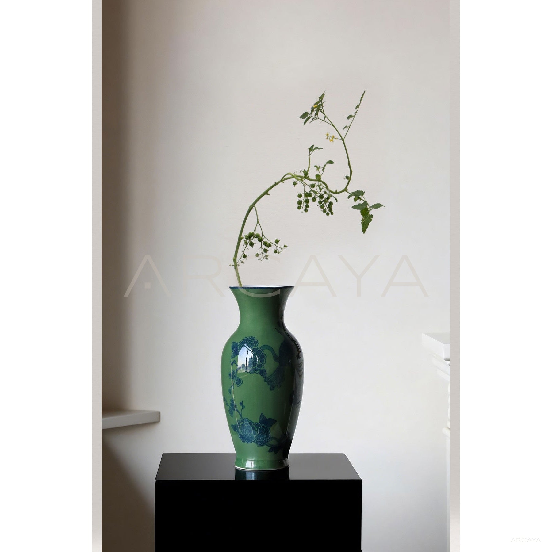 Hand Painted Blue White Porcelain Vase Song Style