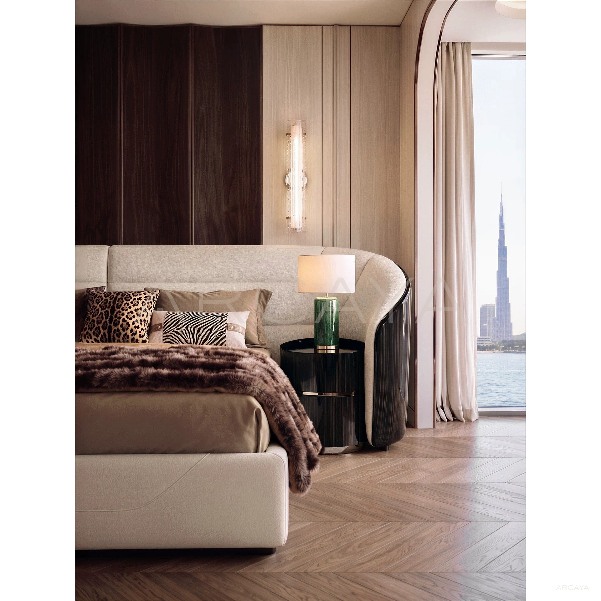 Supreme Ebony Yujing Bed - scene