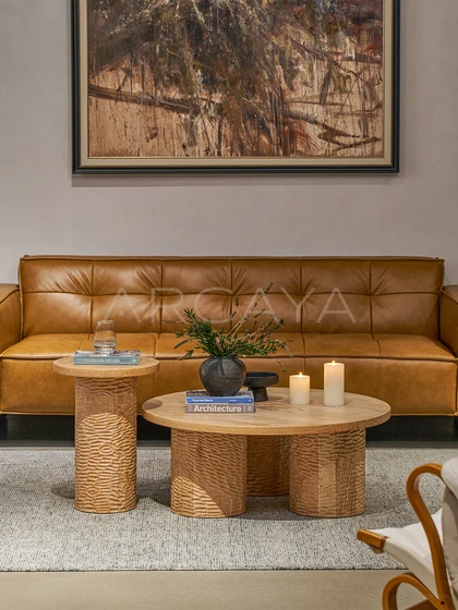 Riva Elm Coffee Table - front view 05
