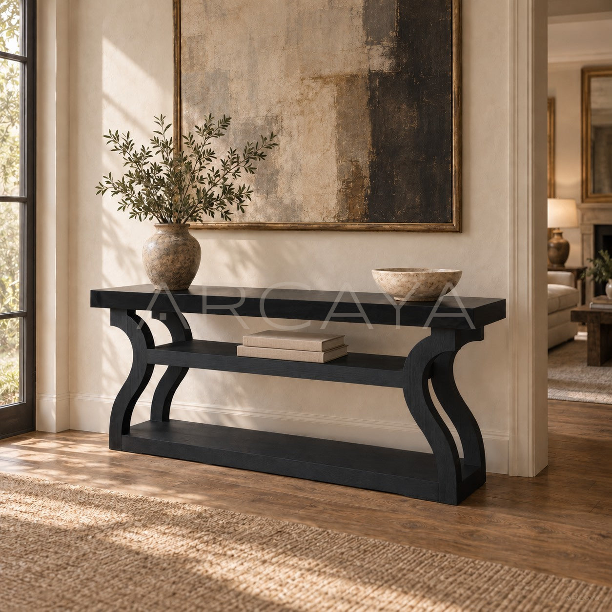 Old Money Oak Entryway Rack — Console