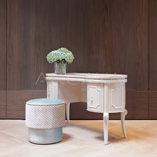 Cream White Classical Desk - main