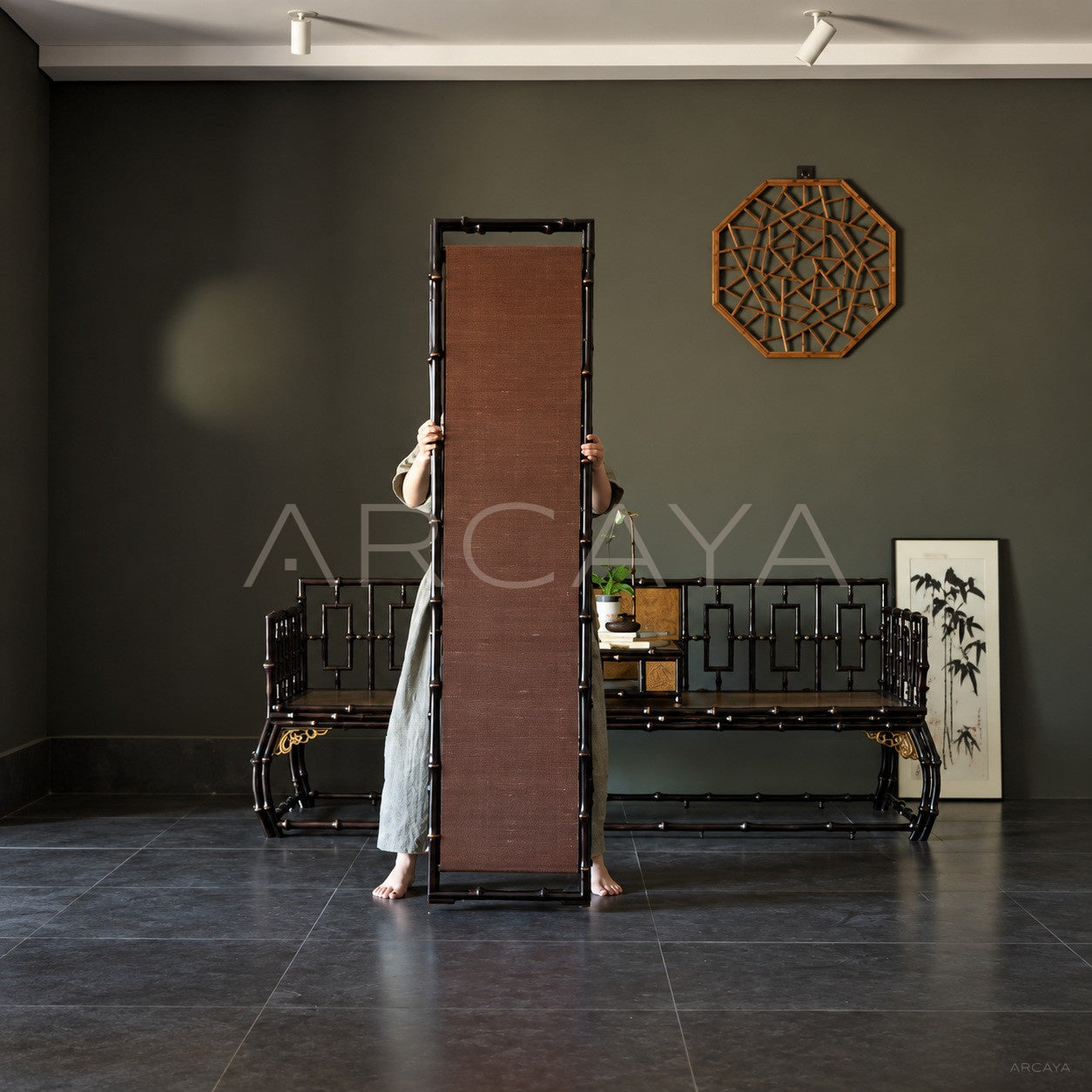 Mengxi Four Panel Folding Screen - scene