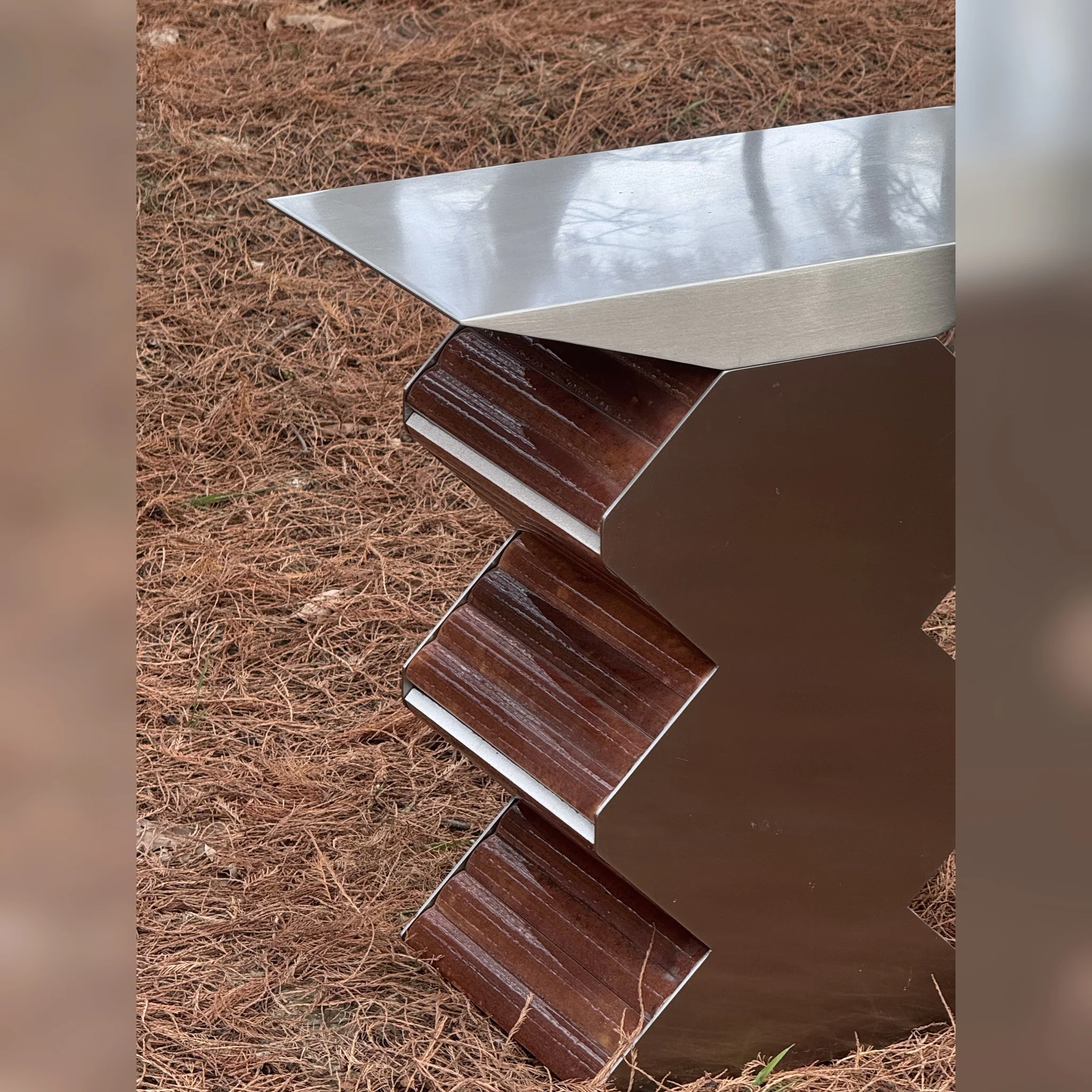 A00026 Side Table in a finished interior.