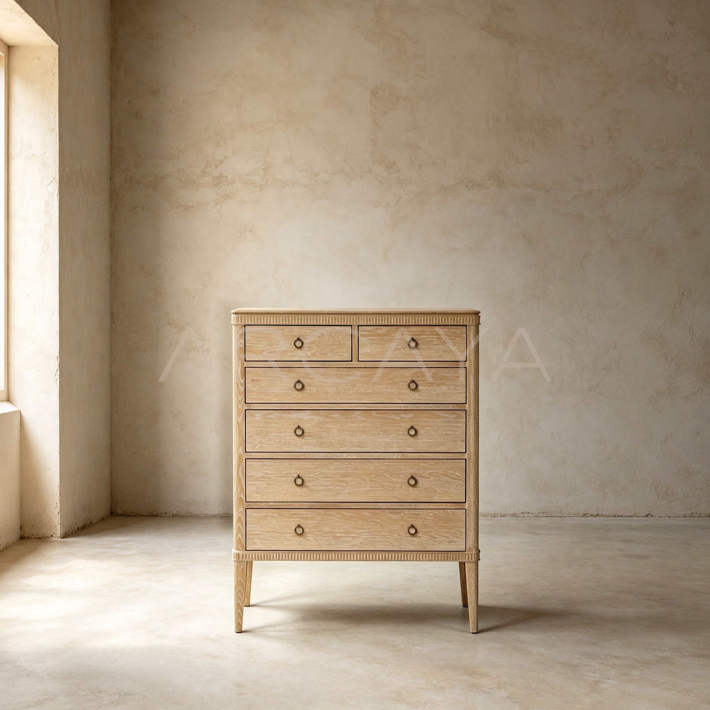 Oak Six Drawer Chest