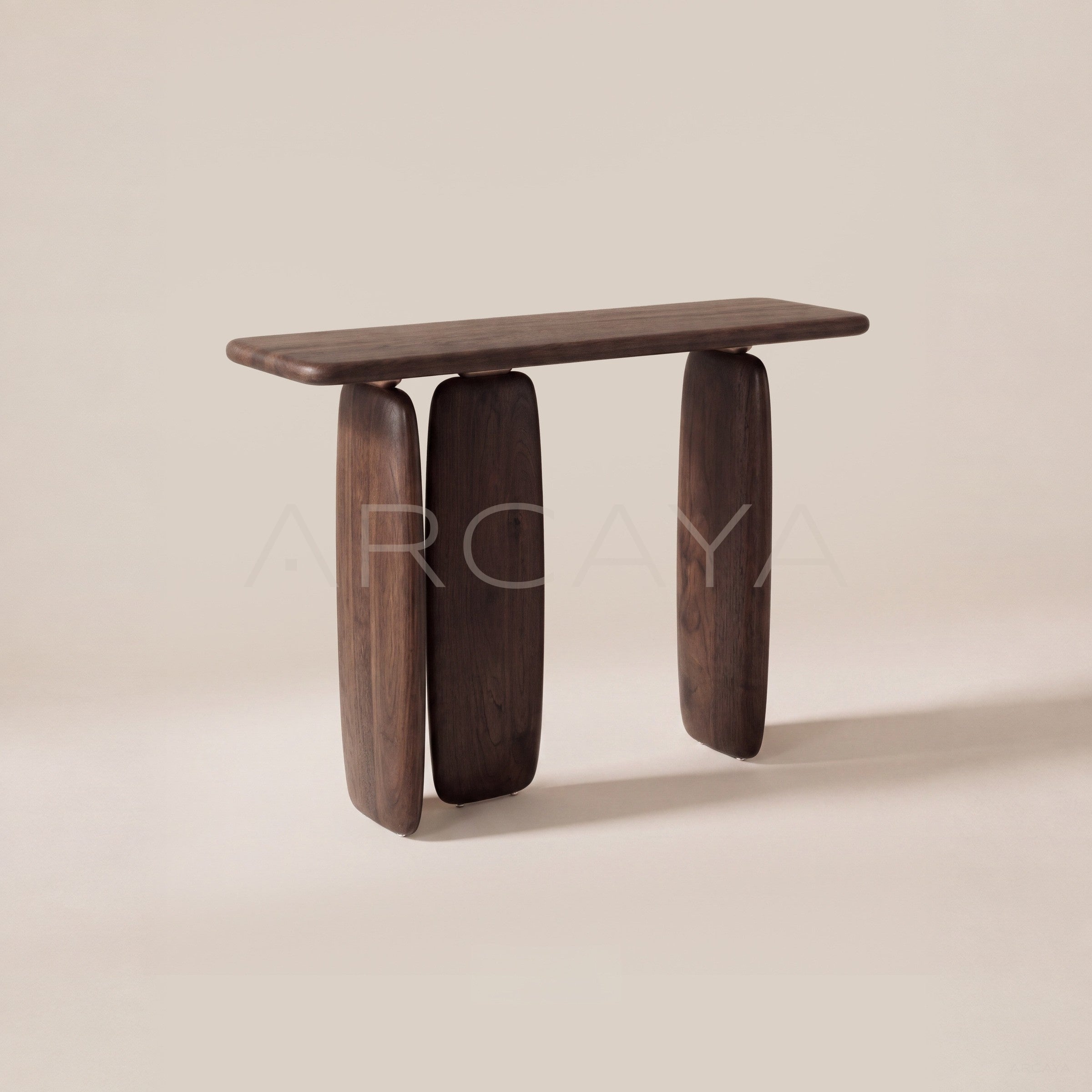 Wabi Sabi Black Walnut Column Console Table - main