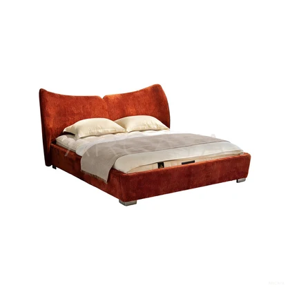 Liora Linen Bed - product view on a white background 01