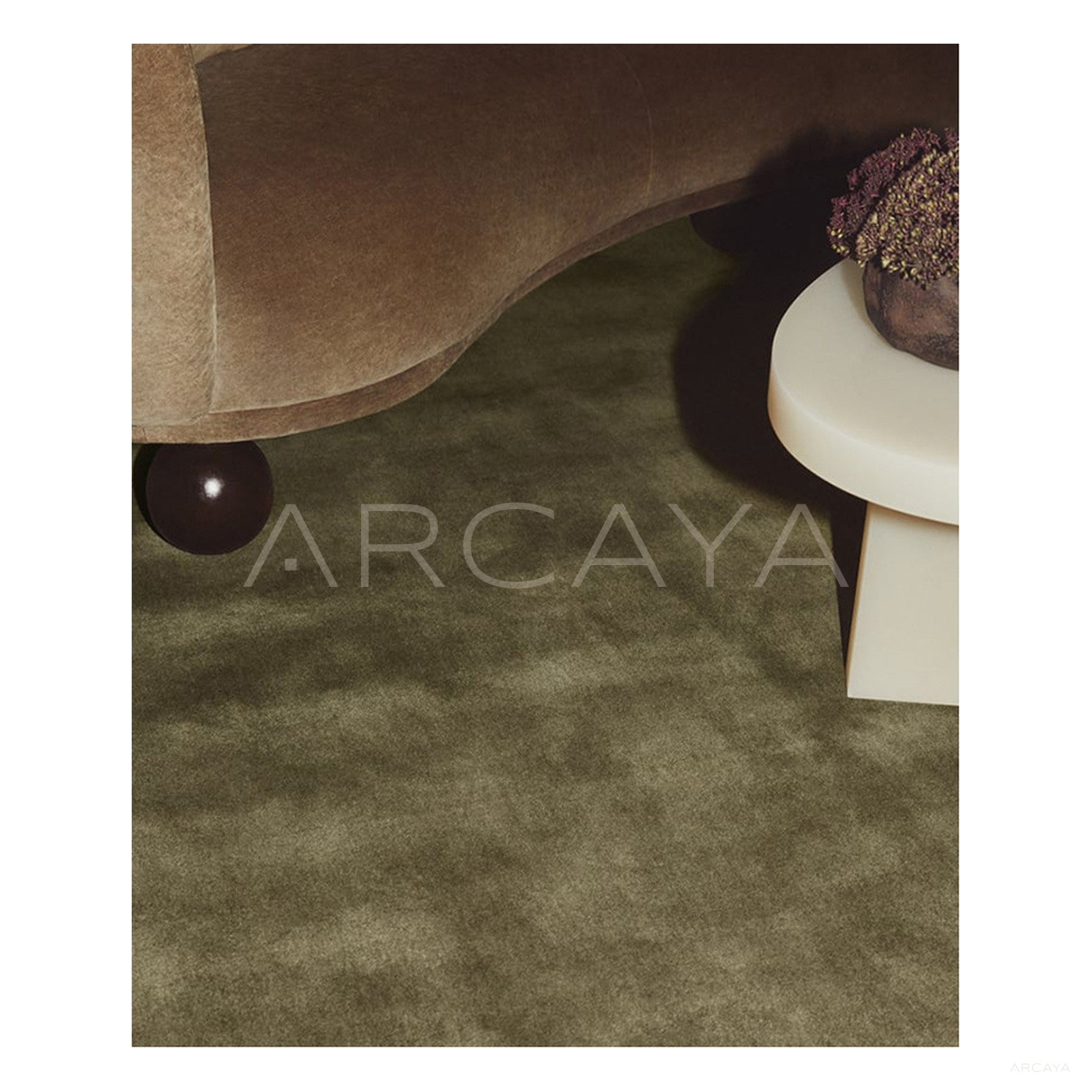 Dark Green Solid Rug Dsm P026 C01 - scene
