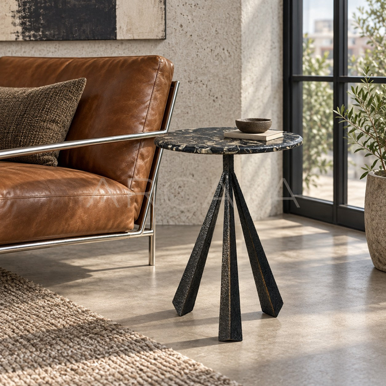 Art Marble Side Coffee Table