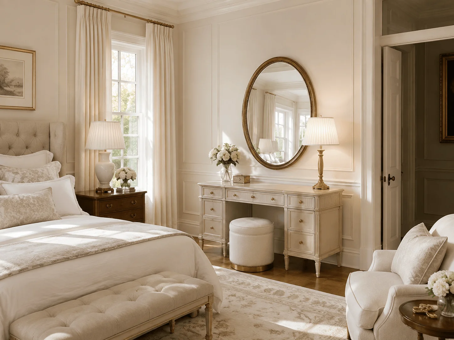 Mirrors in a modern room