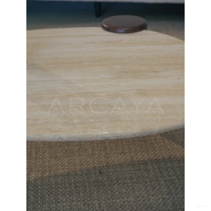 Dio Travertine Island Coffee Table - scene