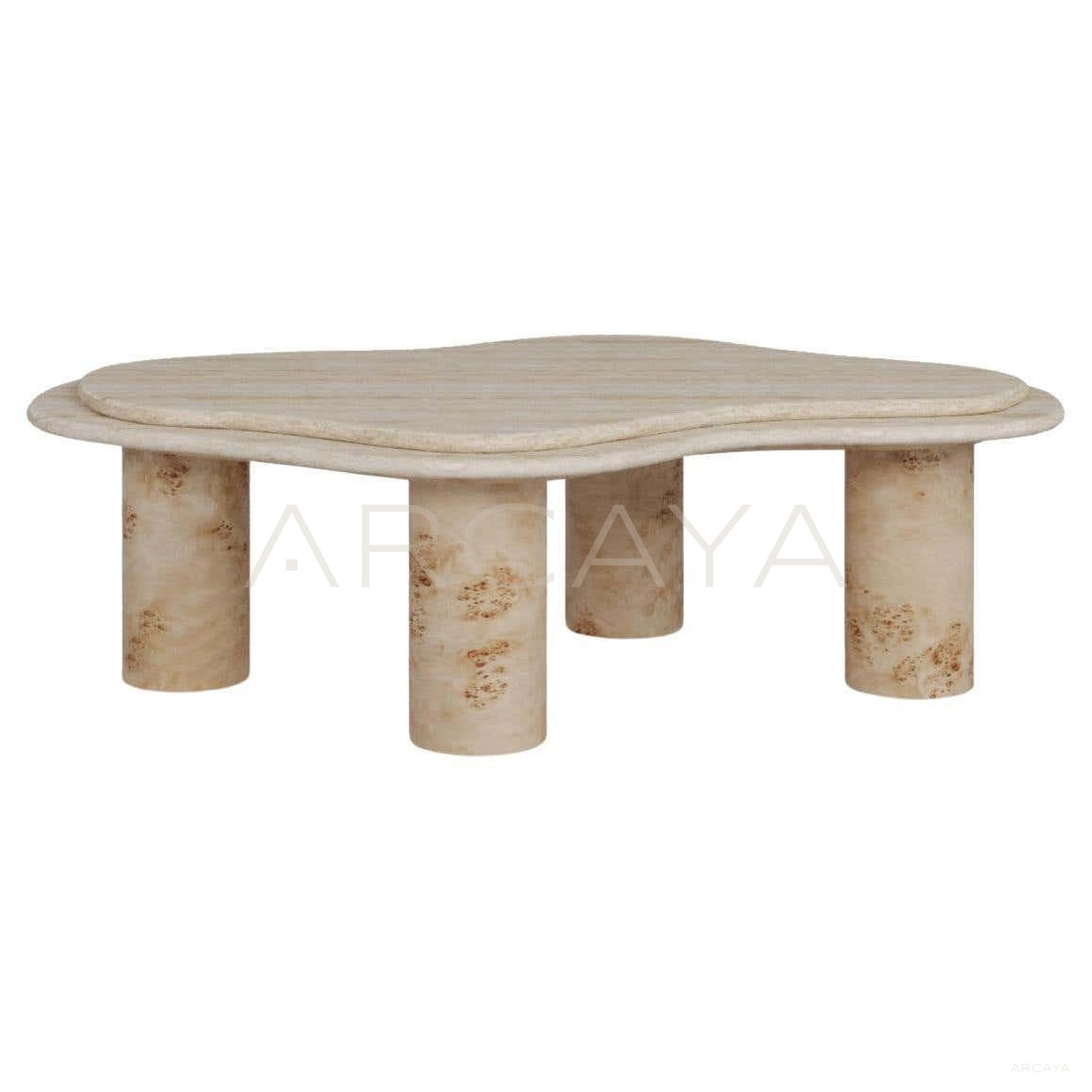 Aston Shiqi Geometric Stone Coffee Table - scene
