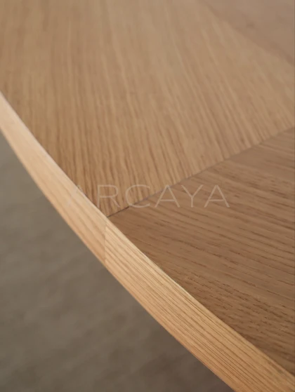 Enna Elm Dining Table - front view 33