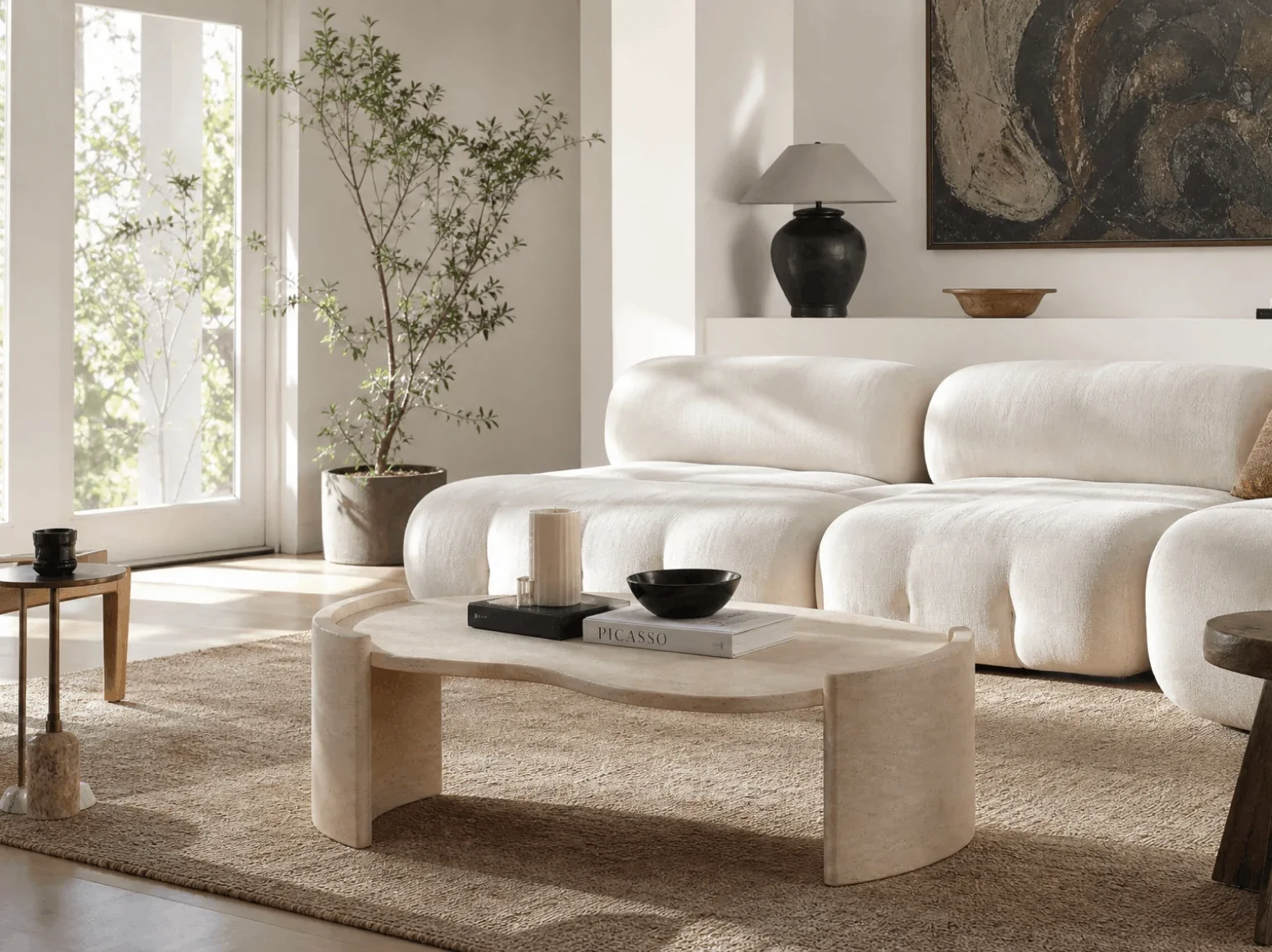 Stone & Marble Tables in a styled room