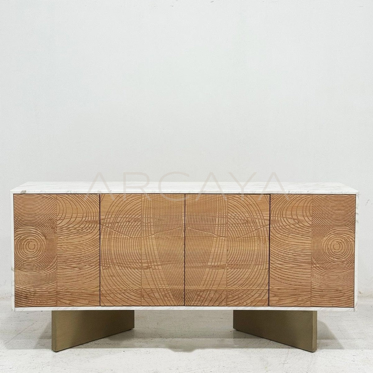 Tree Ring Carved Sideboard