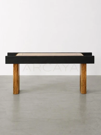 Ravenne Sculptural Solid Wood Console Table - scene