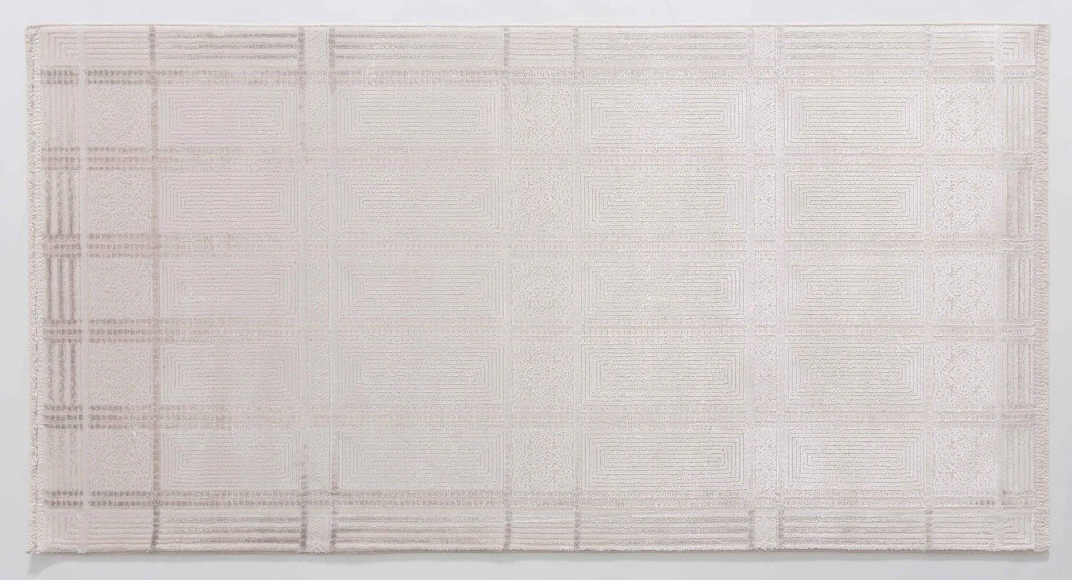 Heavens Arc Area Rug in a finished interior.