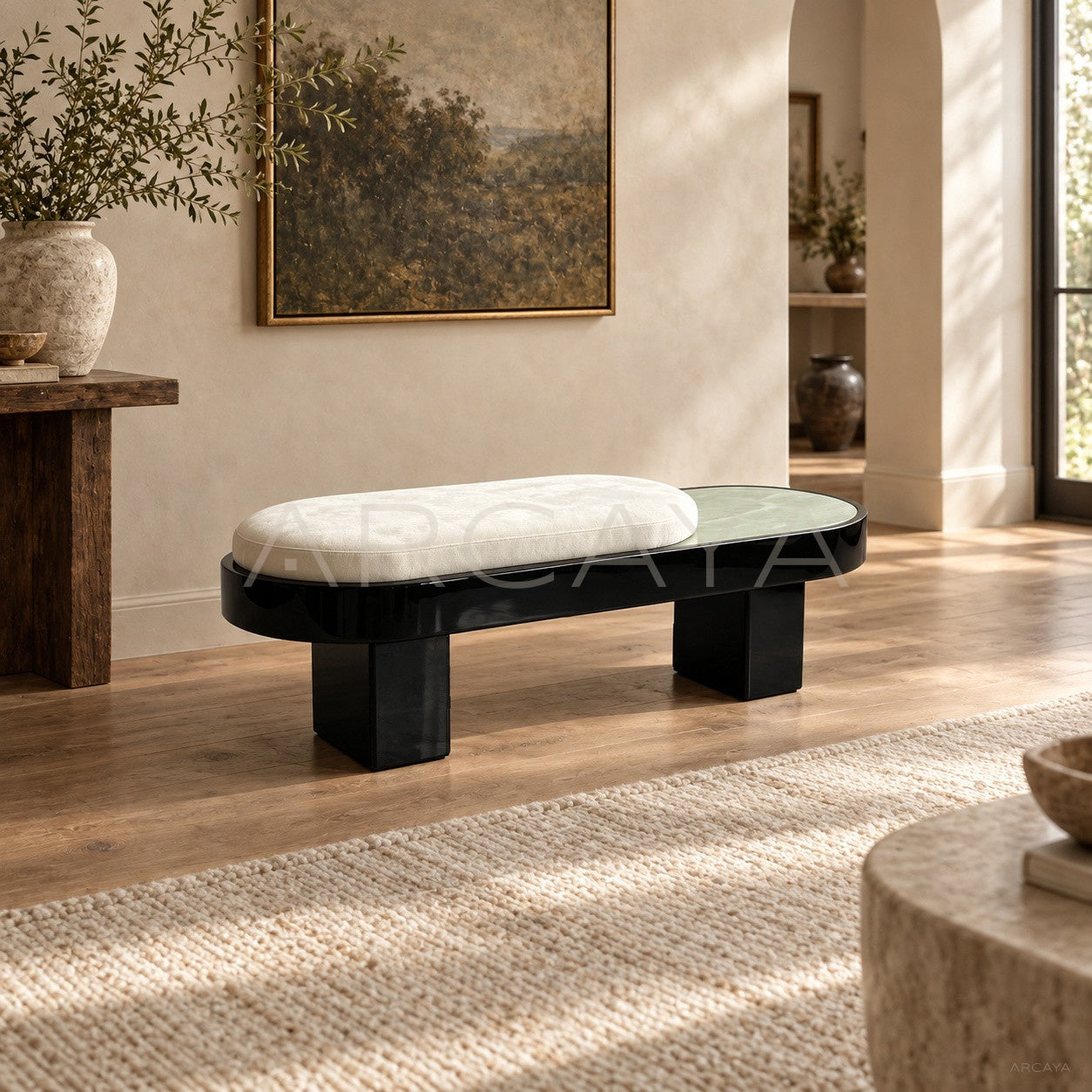Art Jade Stone Bench - scene