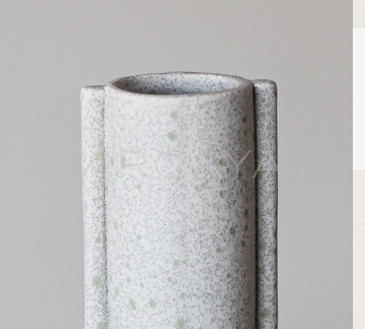 Double Ear Wabi Sabi Ceramic Vase Desktop - scene