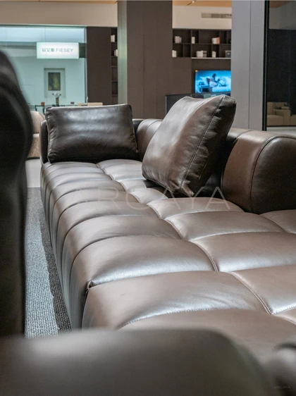 Orla Pearl Straight Sofa - front view 02