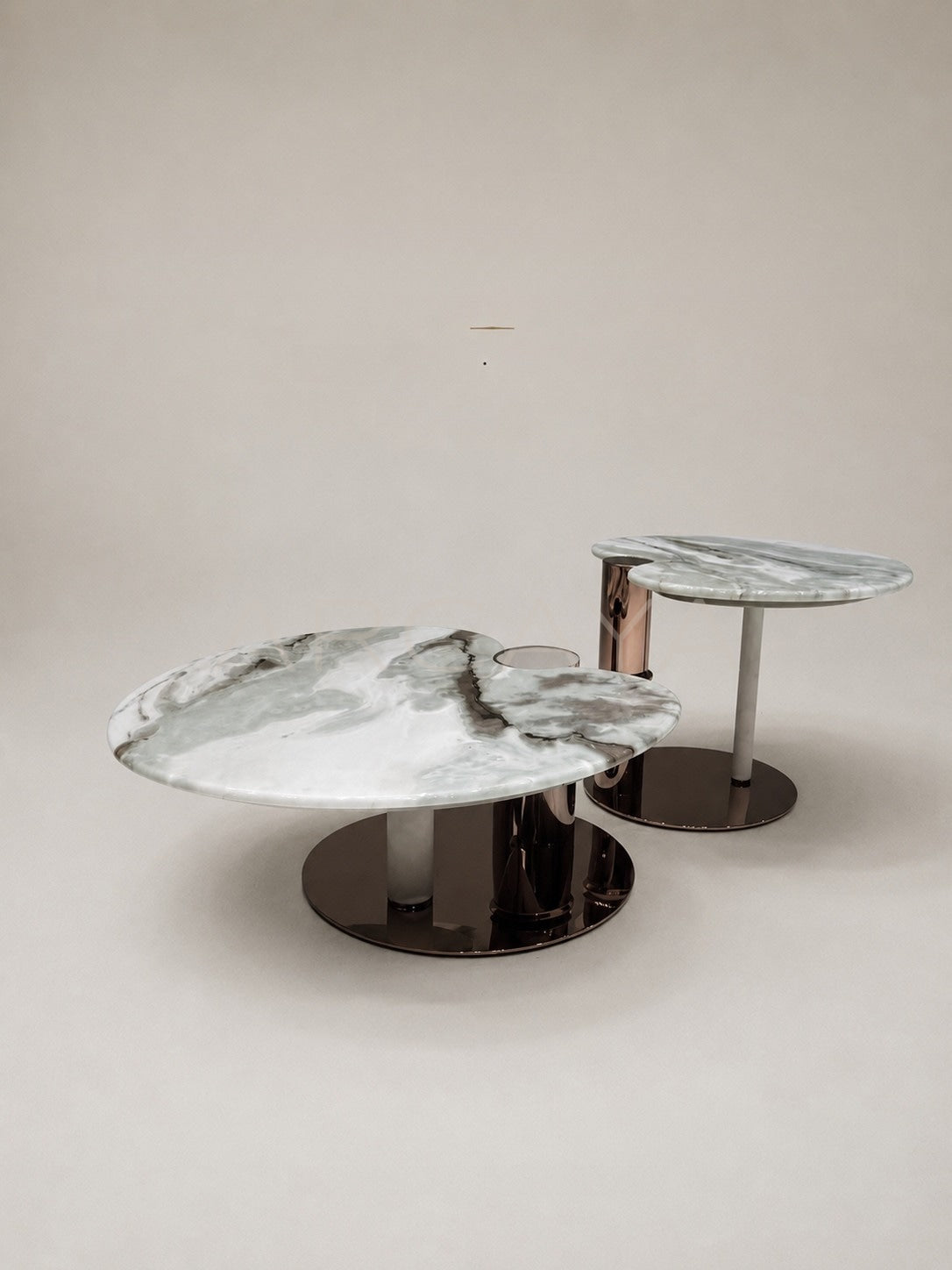 Daze Artistic Stone Coffee Table Set - scene