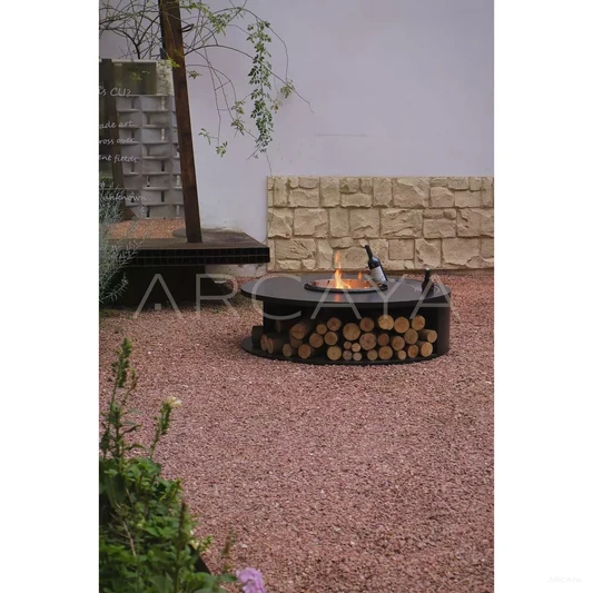 Lincoln Outdoor Wood Burning Fireplace - scene