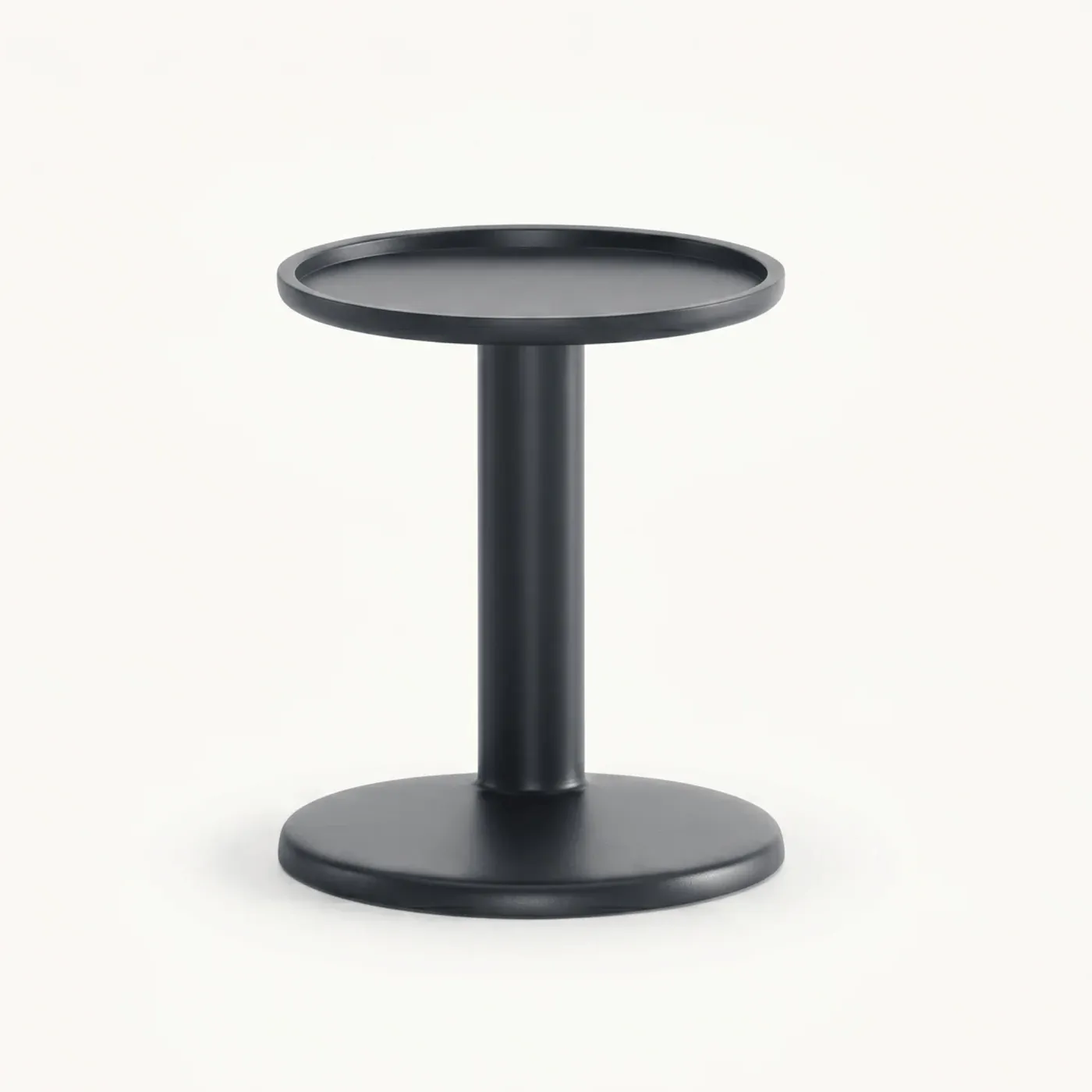 Black Pedestal Tray Side Table