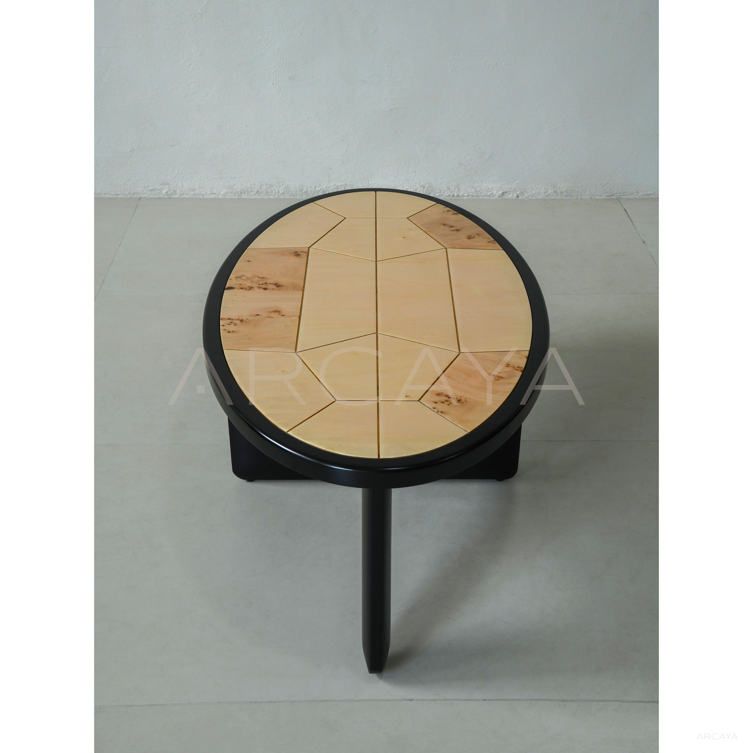Poplar Burl Veneer Coffee Table - scene