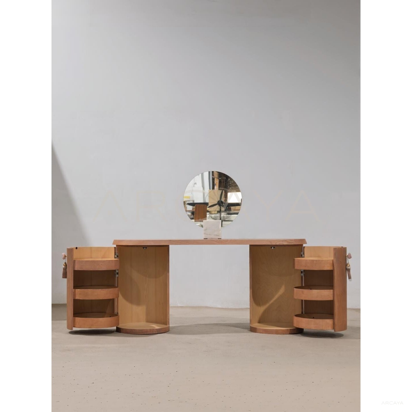 Custom Solid Wood Vanity Table - scene
