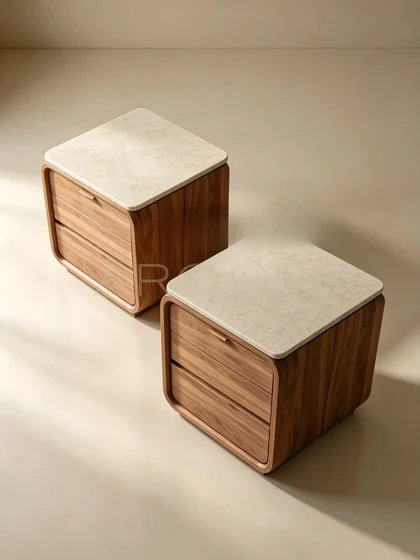 Alba Onyx Nightstand - product view 04