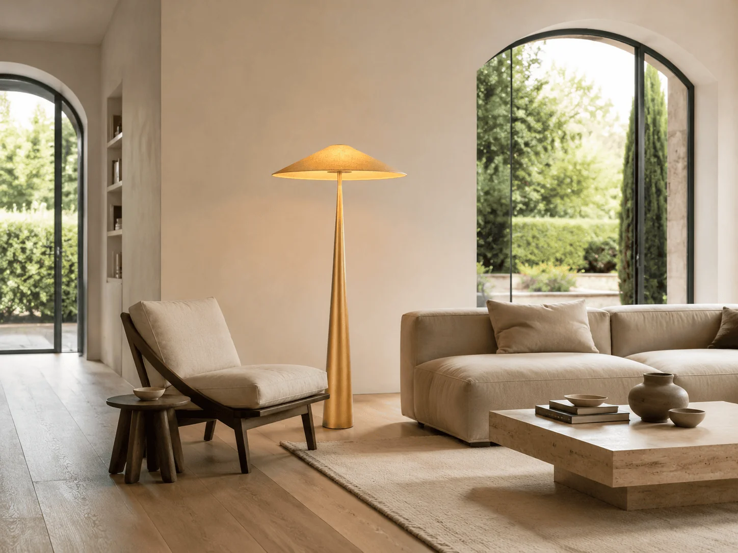 Table & Floor Lamps in a modern room