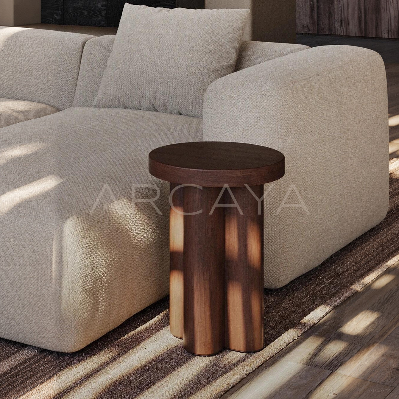 Champagne Teak Side Table