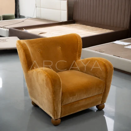Haven Ivory Lounge Chair - front view 04