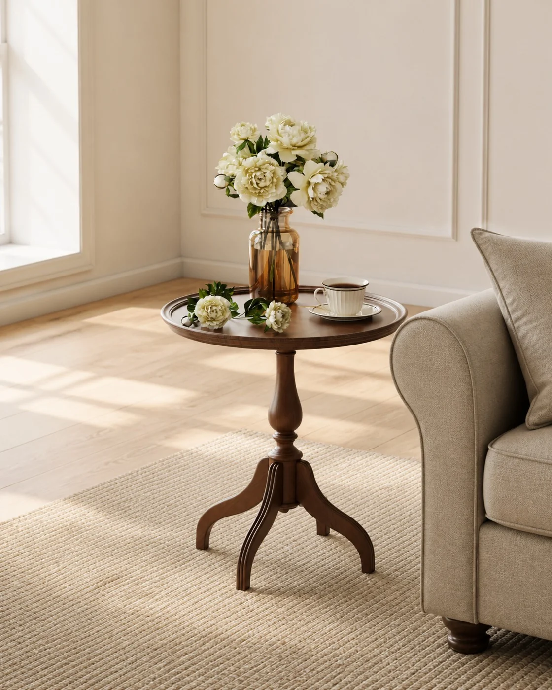 Belo Side Table in a finished interior.