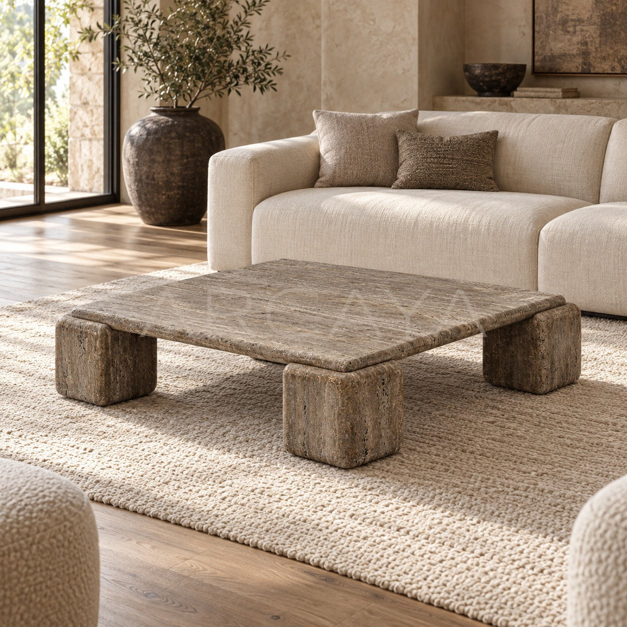 Machu Stone Inspired Coffee Table