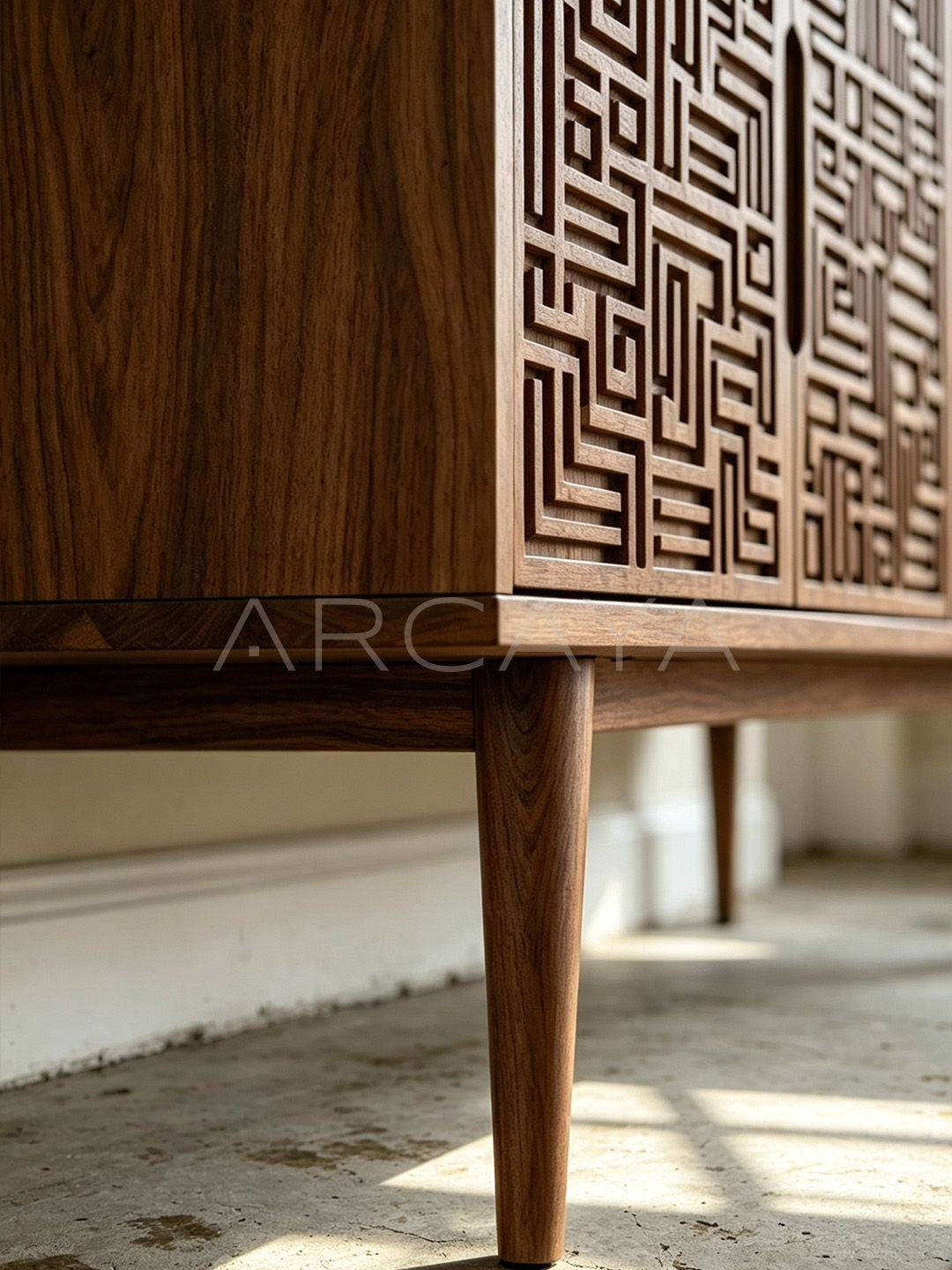 Carved Buffet Sideboard - detail