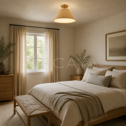Dorian Ridge Ceiling Light — styled interior view 02