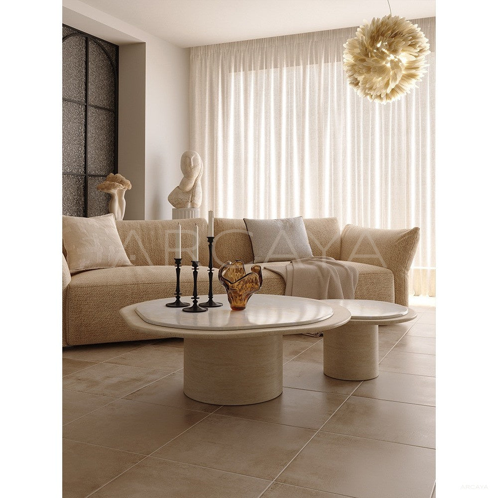 Marble Travertine Nesting Coffee Table