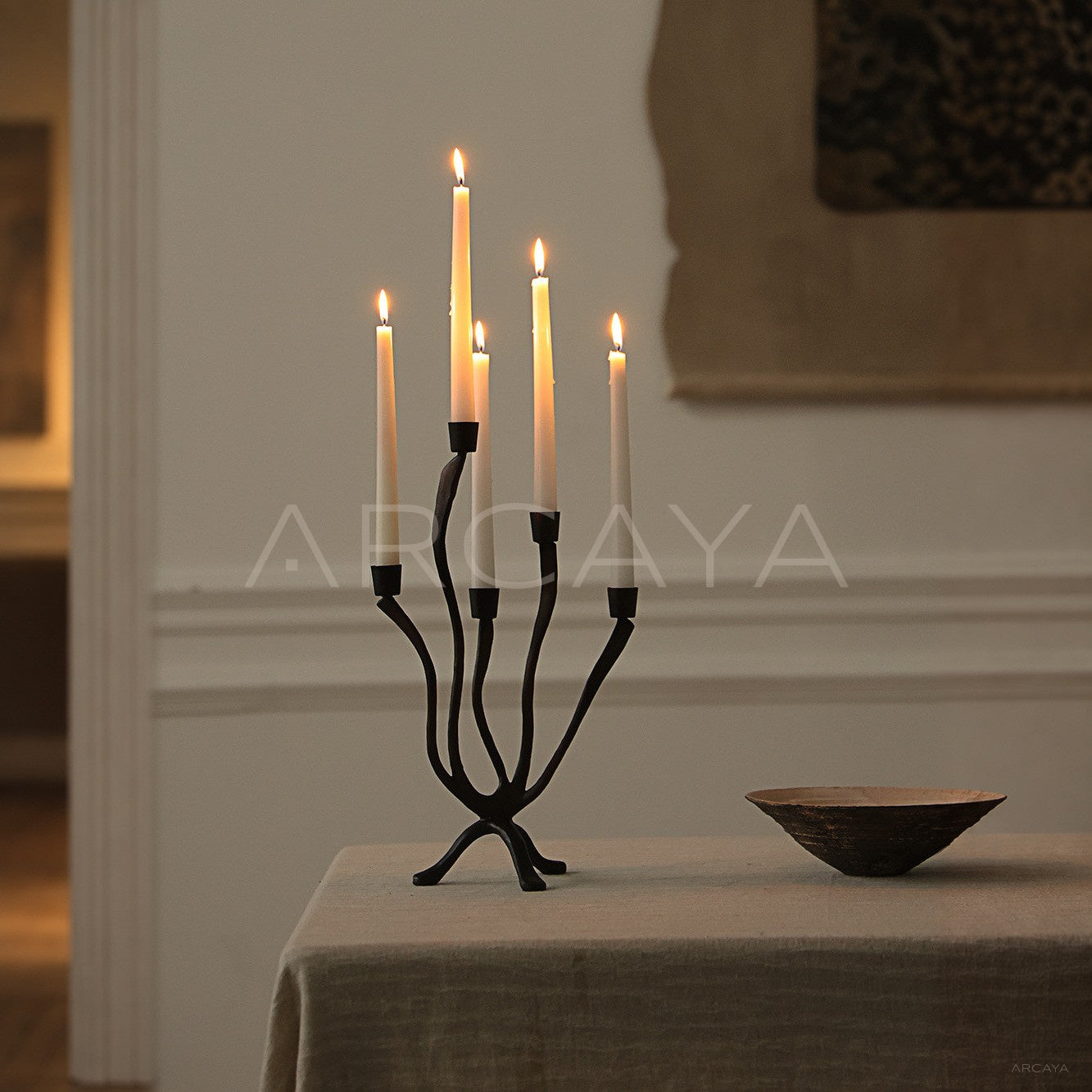 Multi Arm Curved Candelabra — Decorative Objects