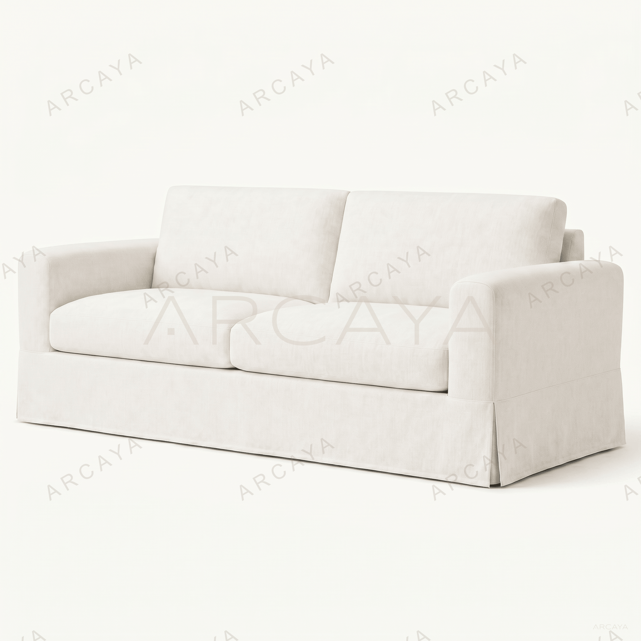 Contemporary Slipcovered Upholstered Lounge Sofa