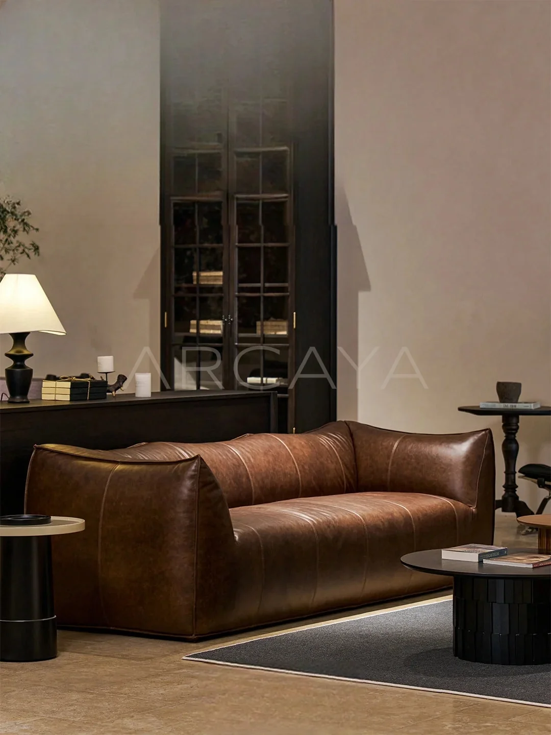 Riva Oak Straight Sofa