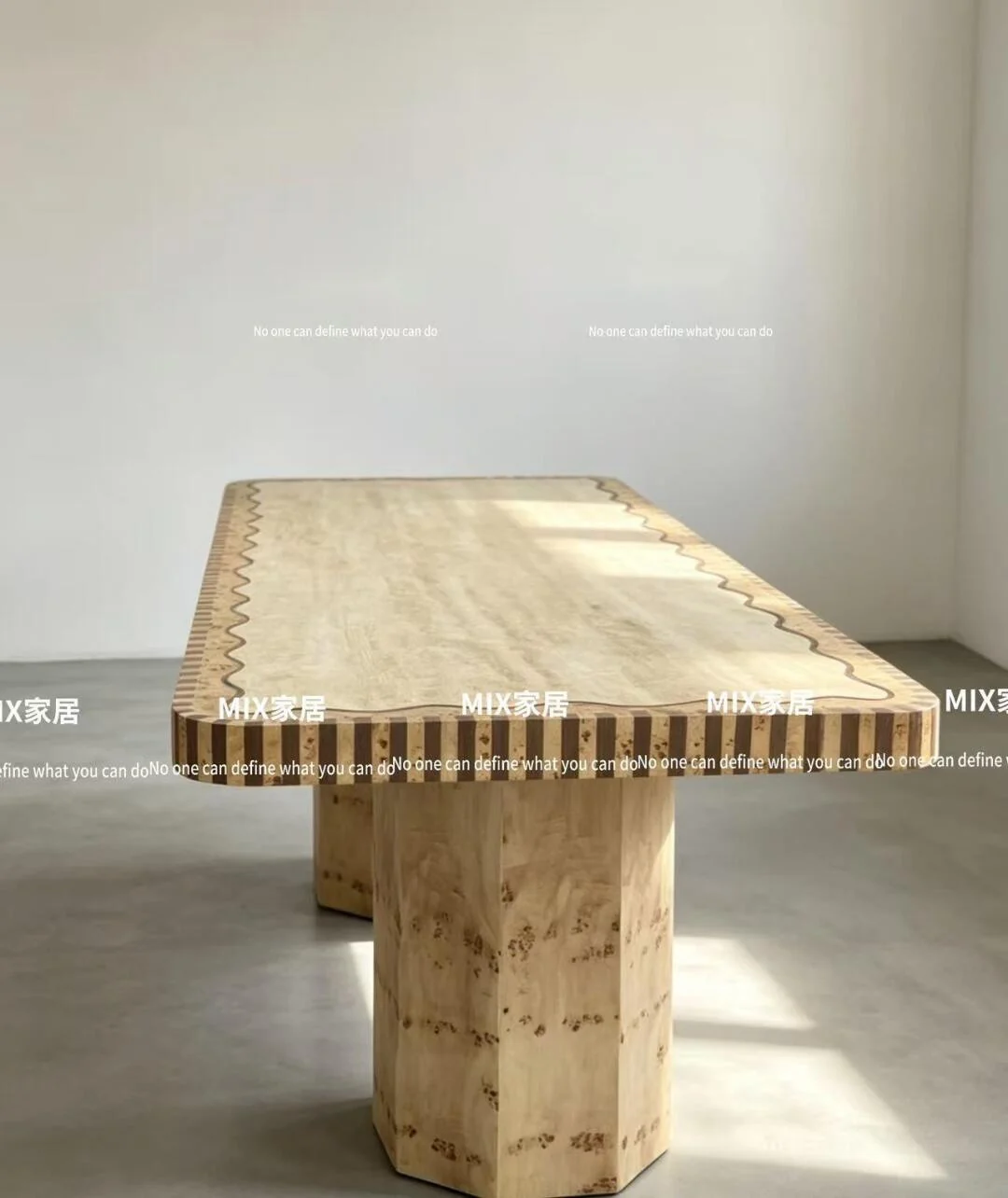 Rowan Loft Dining Table in a finished interior.