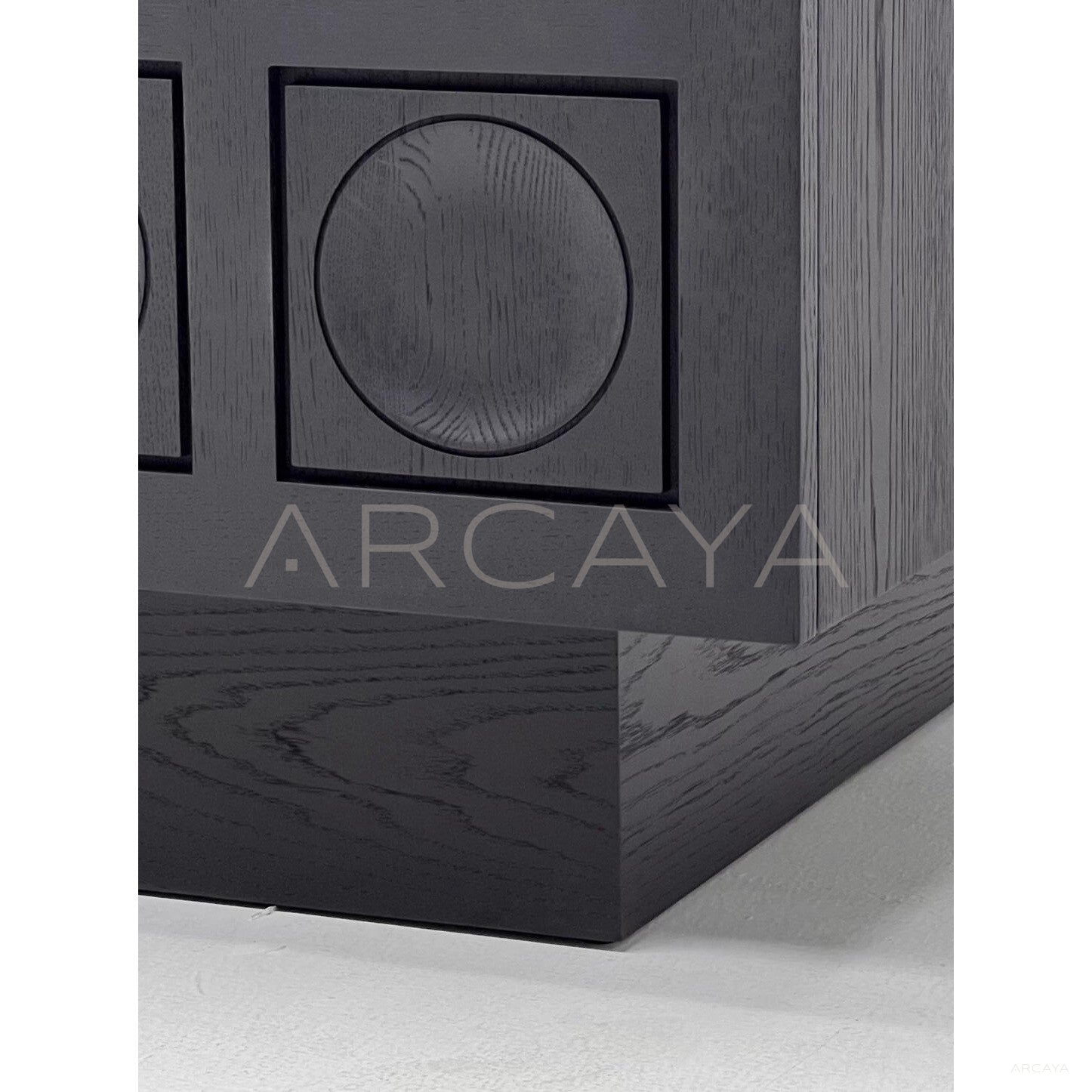 Black Oak Relief Cabinet - scene