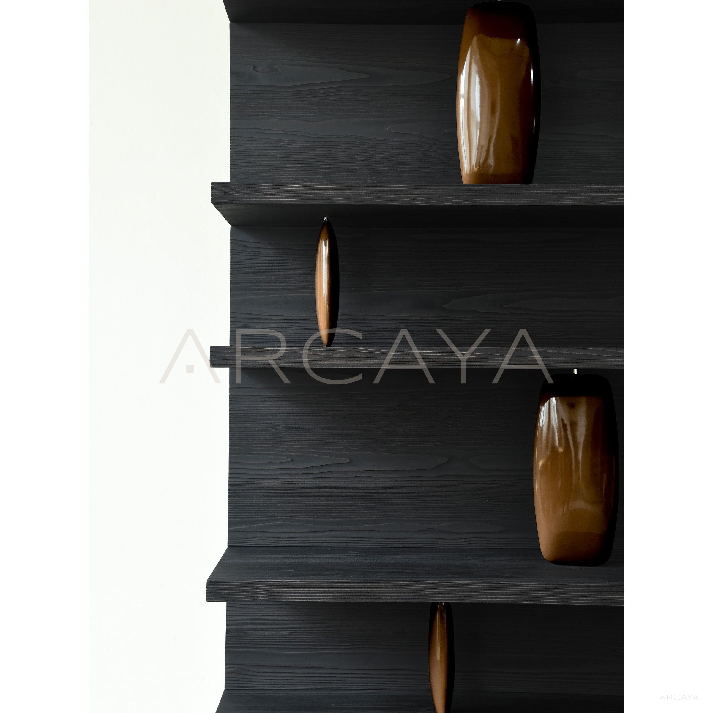 Sandblasted Cedar Old Money Bookshelf - scene