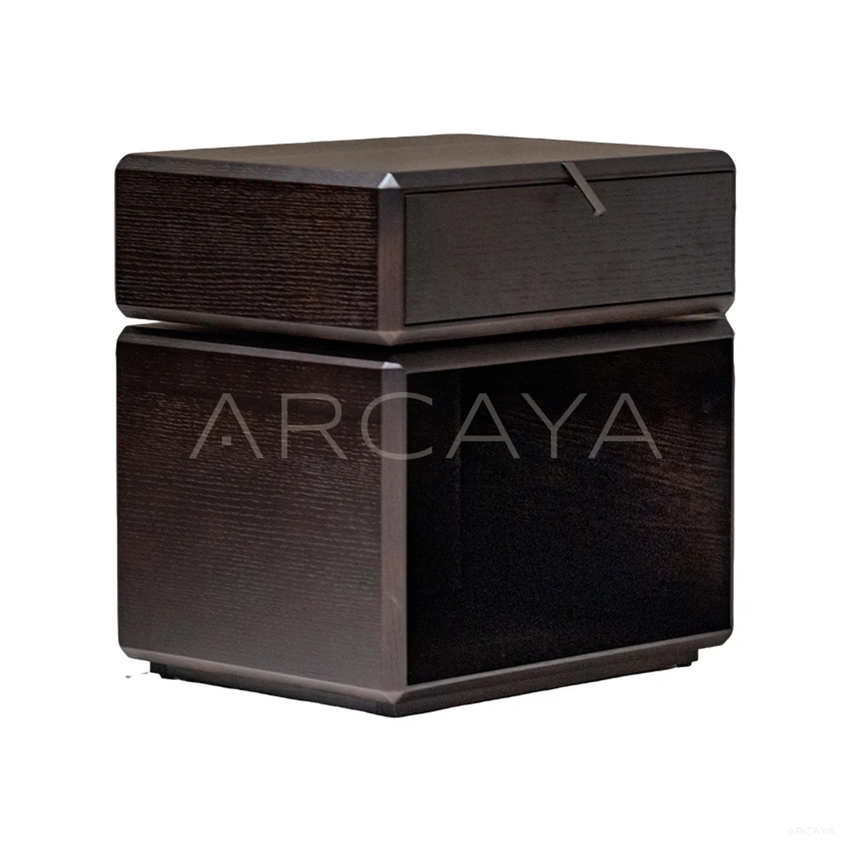 Oona Stone Nightstand - product view on a white background 01