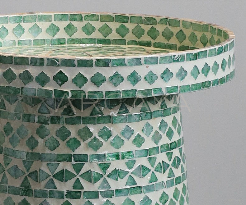 Nanyang Shell Inlay Mobile Side Table - scene