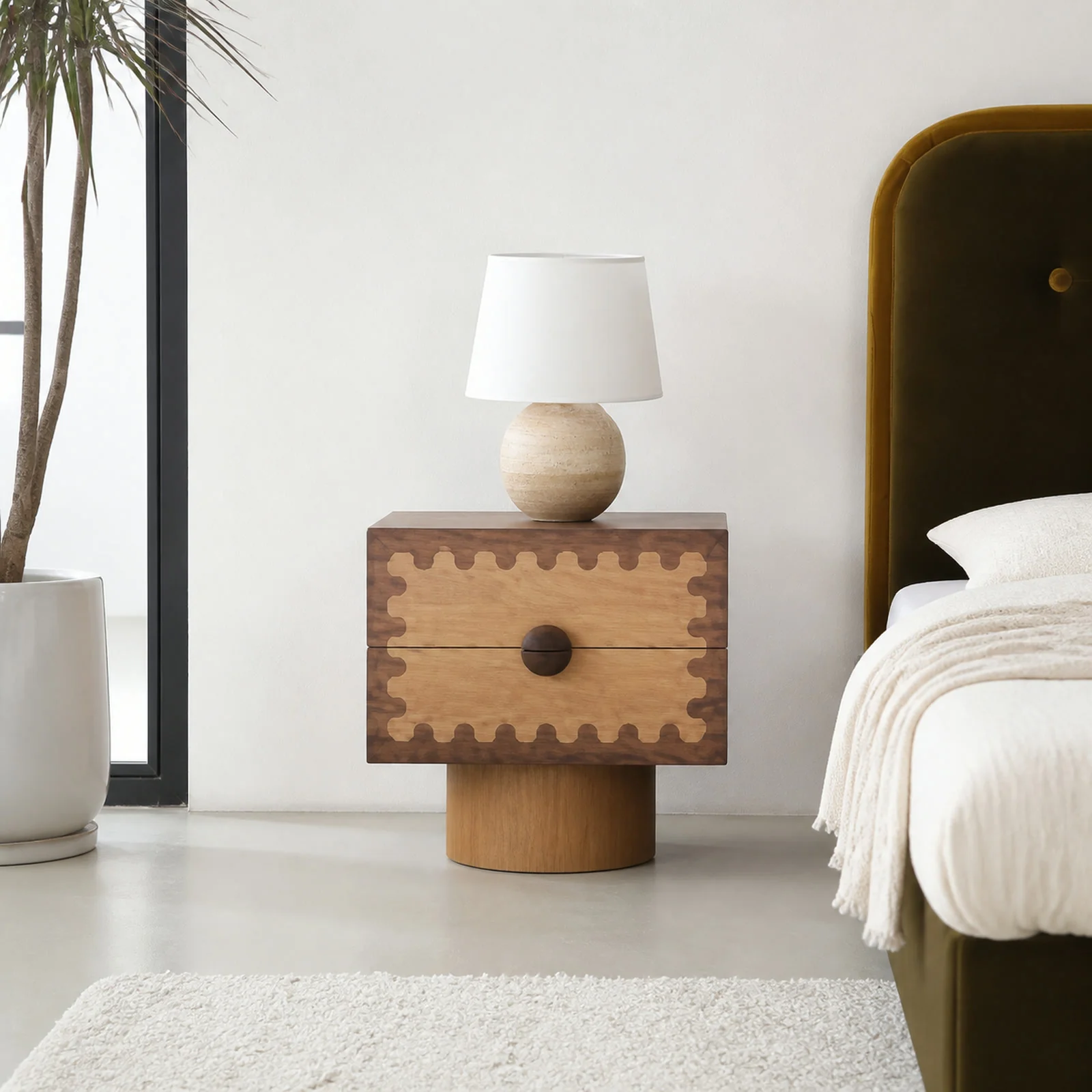 WTN04 Nightstand in a finished interior.